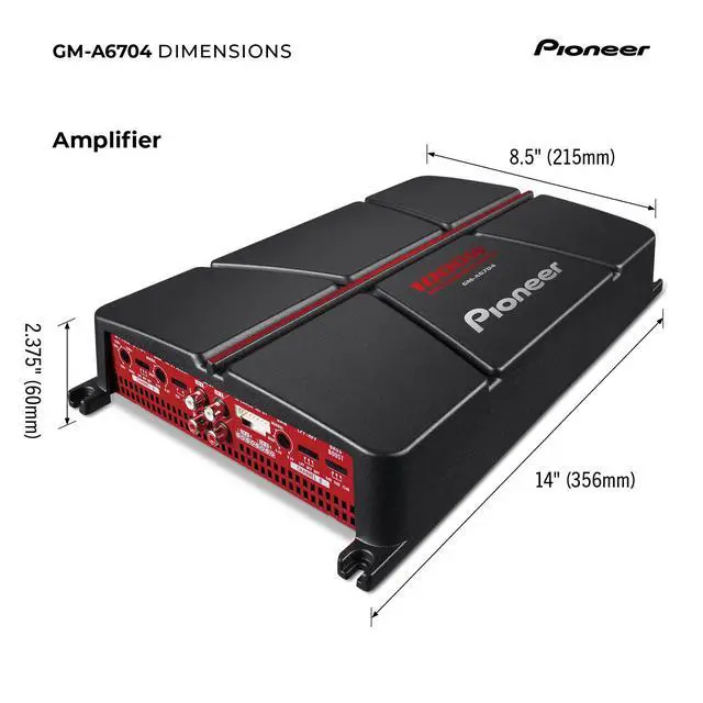 Alt view image 6 of 6 - GM-A6704 1000W Max Class AB Bridgeable 4-Channel Car Amplifier | High-/Low-Pass Filters