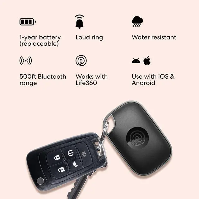 Alt view image 6 of 6 - Tile Pro - Powerful Bluetooth Tracker, Key Finder and Item Locator for Keys, Bags and More. Both iOS and Android Compatible. Phone Finder. 1-Pack (Black)