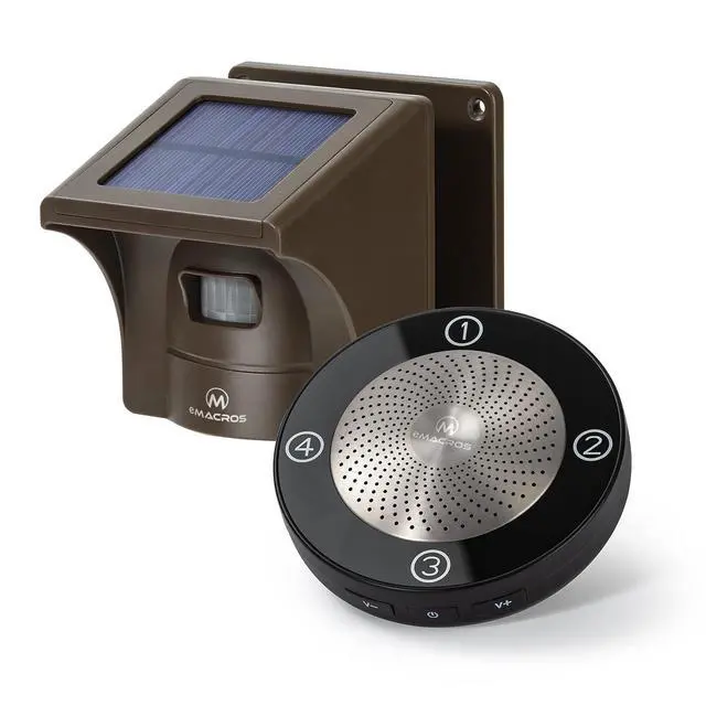 Alt view image 4 of 7 - Non-APP Solar Wireless Driveway Alarm, Outdoor Security System | 1/2 mile transmission range, plug-in receiver with weatherproof motion sensor, for driveways, homes and large properties