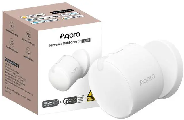 Main image of Presence Sensor FP300 Wireless 5-in-1 Motion Sensor with mmWave | PIR, Light, Temperature & Humidity Detection, Thread & Zigbee, Supports HomeKit, Home Assistant, Alexa, Google Home