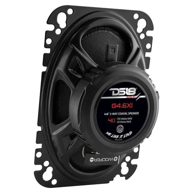 Alt view image 7 of 7 - GEN-X4.6 Coaxial Speaker - 4x6, 2-Way, 135W Max, 45W RMS, Black Paper Cone, Mylar Dome Tweeter, 4 Ohms - Clarity Unparalled by Other Speakers in Their Class (2 Speakers)