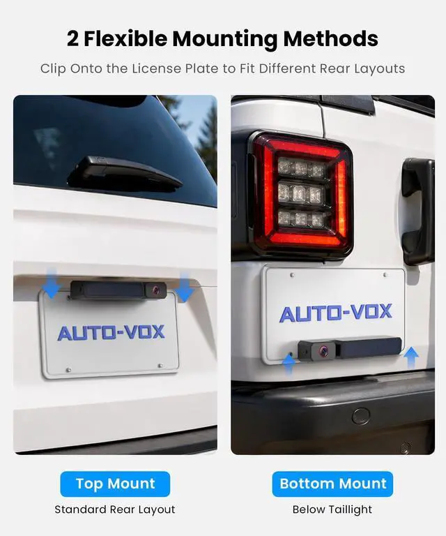 Alt view image 2 of 7 - 6" Solar Wireless Backup Camera: No Drilling 1-Min Quick Install | Dual Antenna for Smooth Live View, 1080P Screen with Color Night Vision, Long Battery & Solar Recharge for Car Truck Trailer