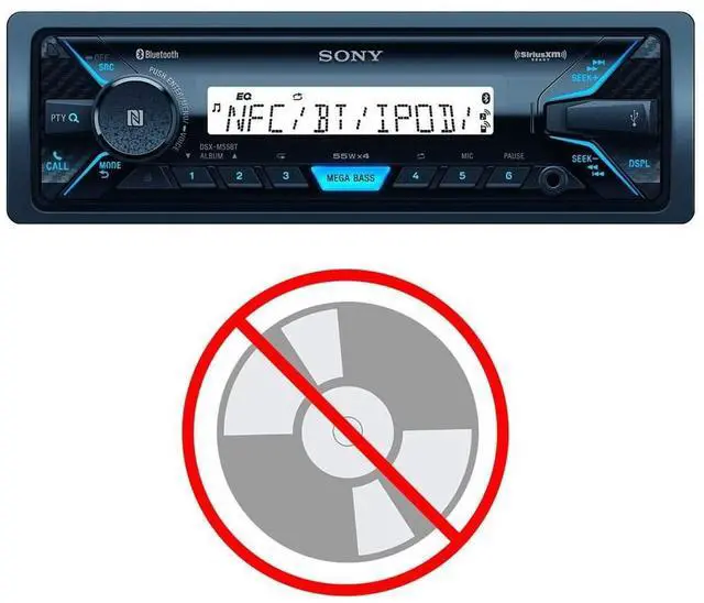 Main image of DSXM55BT Bluetooth Marine Digital Media Stereo Receiver SiriusXM Ready, Single DIN