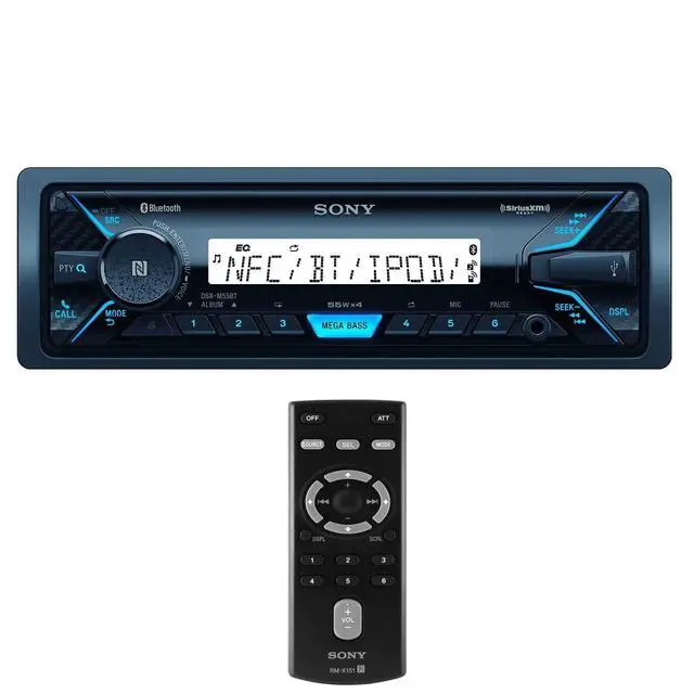 Alt view image 2 of 5 - DSXM55BT Bluetooth Marine Digital Media Stereo Receiver SiriusXM Ready, Single DIN