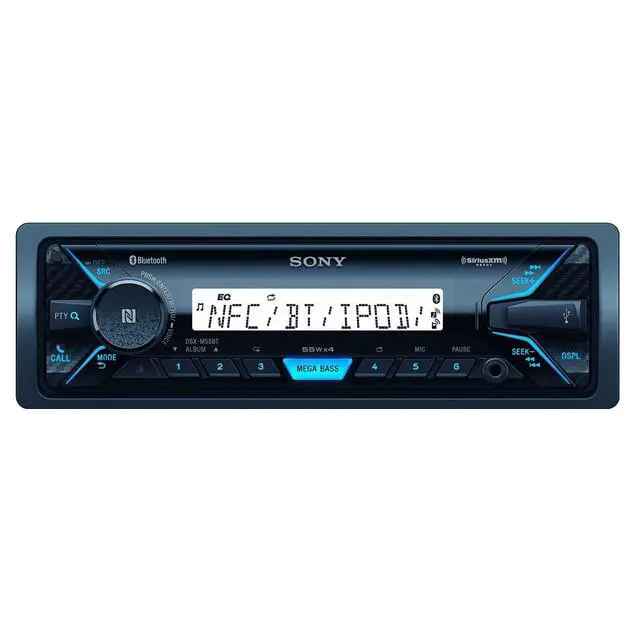 Alt view image 3 of 5 - DSXM55BT Bluetooth Marine Digital Media Stereo Receiver SiriusXM Ready, Single DIN