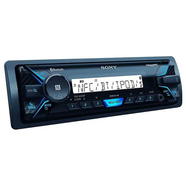 Alt view image 5 of 5 - DSXM55BT Bluetooth Marine Digital Media Stereo Receiver SiriusXM Ready, Single DIN