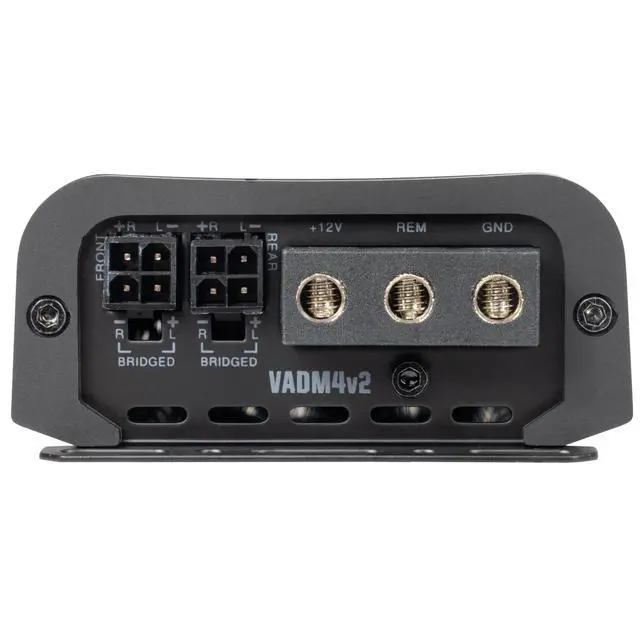 Alt view image 6 of 7 - VADM4 v2 Model 4-Channel Class D Amplifier 1000W Peak, 500W RMS, 2/4-ohm Stable, High/Low Pass X-Over, for Car/Truck/Marine/UTV/Motorcycle (VADM4v2)