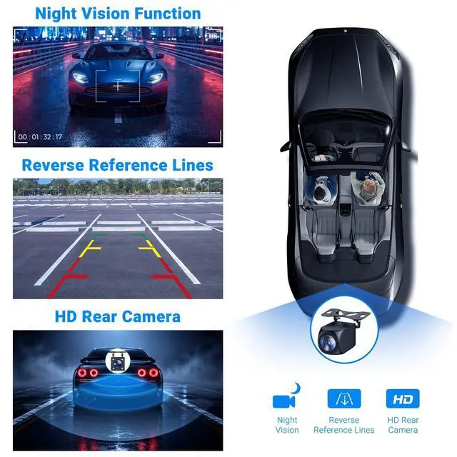 Alt view image 5 of 7 - 9" Wireless Apple Carplay Screen for Car & Android Auto with Backup Camera | Portable Touchscreen with OTA Update, GPS Navigation/Mirror Link/Voice Control/5.0 Bluetooth