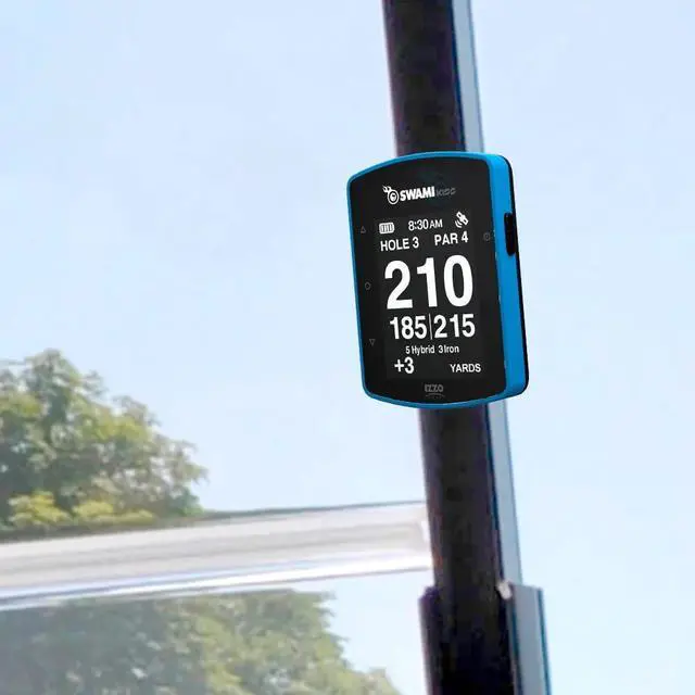 Alt view image 5 of 7 - Swami KISS 2.0 Handheld Golf GPS Ragnefinder with Integrated Magnets - Blue | Integrated magnets, two display modes, preloaded course data