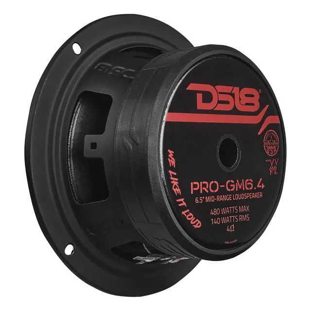 Alt view image 6 of 7 - PRO-GM6.4PK Mid and High Complete Package - Includes 2X Midrange Loudspeaker 6" and 2X Aluminum Super Bullet Tweeter 1" Built in Crossover - Door Speakers for Car or Truck Stereo Sound System