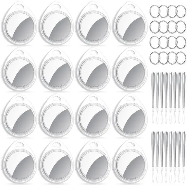 Main image of Tracker Tags-16 Pack, 5.3 Bluetooth Tracker Work with Apple Find My (iOS Only), 100dB Sound Finder, Smart Tags with Keychain/Lanyard, Item Finder for Luggage/Key/Suitcase, Replaceable Battery