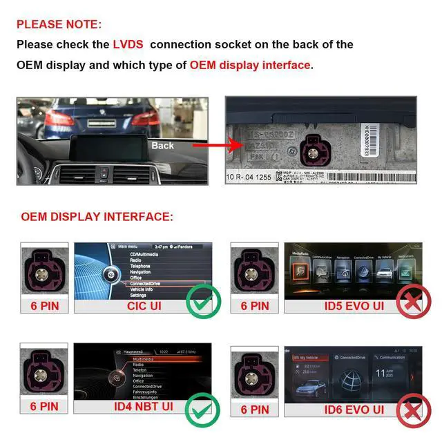 Alt view image 6 of 7 - Linux Screen for BMW 2012-2017 F30 F31 F32 F33 F34 F35 F20 F21 F22 ID4 NBT CIC, Support iOS 26 Wired and Wireless CarPlay Retrofit Android Auto 328i 320i Accessories Radio