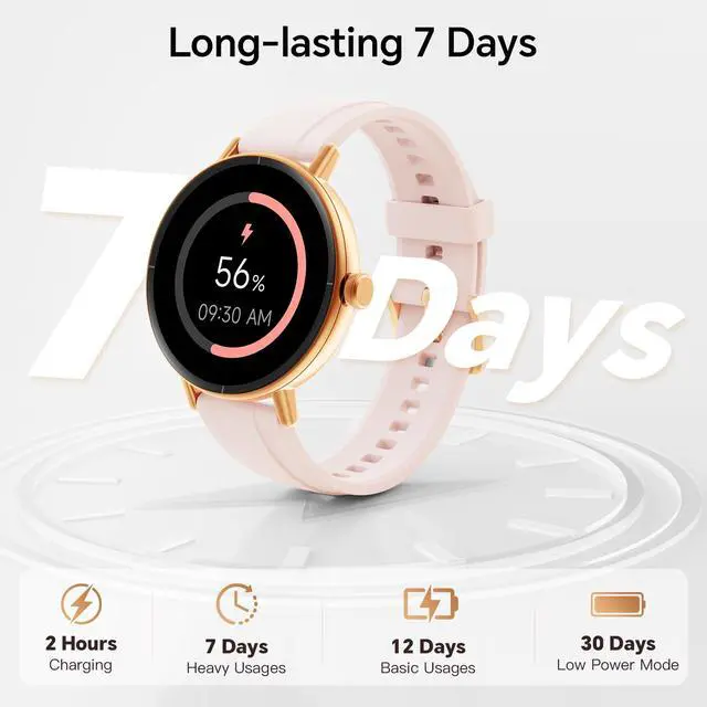 Alt view image 6 of 7 - Smart Watch for Women,1.57" Touch Screen Smartwatch for iPhone& Samsung& Android,Answer/Make Call,Fitness Tracker with Heart Rate/SpO2/Sleep Monitor,IP68 Waterproof,110+ Sports Mode,2 Bands