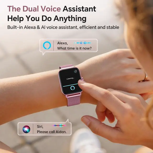 Alt view image 5 of 7 - Smart Watches for Women (Calls/SMS/Reminders), 1.85" HD Alexa Smart Watch for Android Phones & iphone Compatible, 120+ Sport Modes Fitness Watch, Heart Rate/SpO2/Sleep Tracker, 3ATM Fitness Trackers