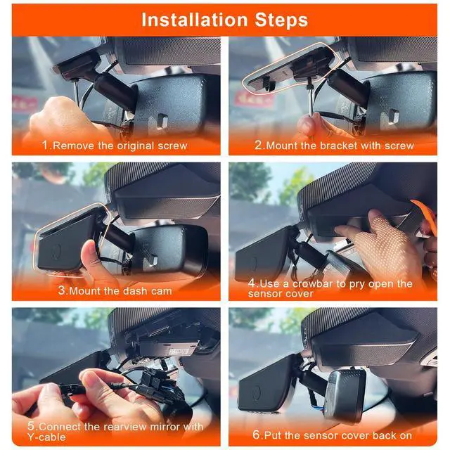 Alt view image 6 of 7 - Front 4K Rear 1080P Dash Cam for F150 2018-2026 F250-F450 2020-2026 | F250 F350 F450 Super Duty 2020-2026, OEM Style, XLT Lariat King Ranch Raptor, UHD 2160P Video, WiFi & App, GPS, 128GB Card(A)