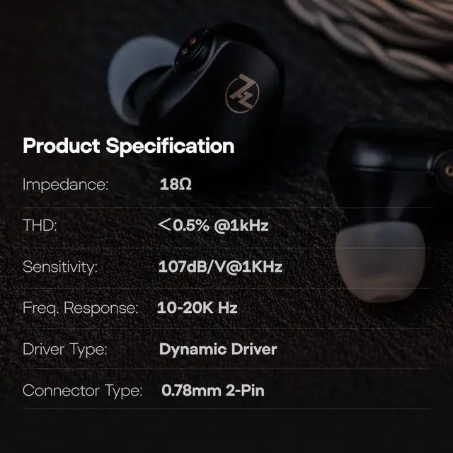Alt view image 7 of 7 - 7HZ G1 10mm DLC Dynamic Driver IEM HiFi Wired Earbuds In Ear Monitors | with Detachable OFC Silver-Plated Cable, Ergonimic In-Ear Earphones for Gaming & Music Audiophiles (with Mic, Black)