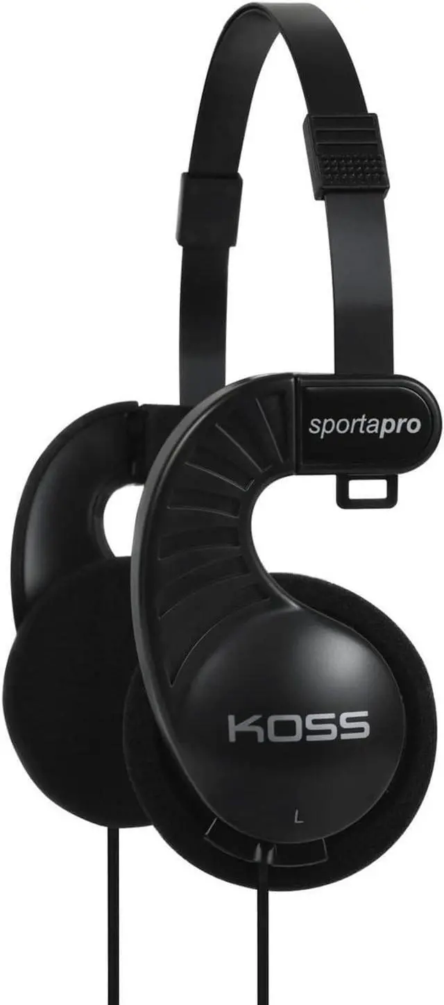 Main image of Sporta Pro On-Ear Headphones, Black, Retro 90s Style, Wired Plug | Unique Folding Design, 3.5mm Jack