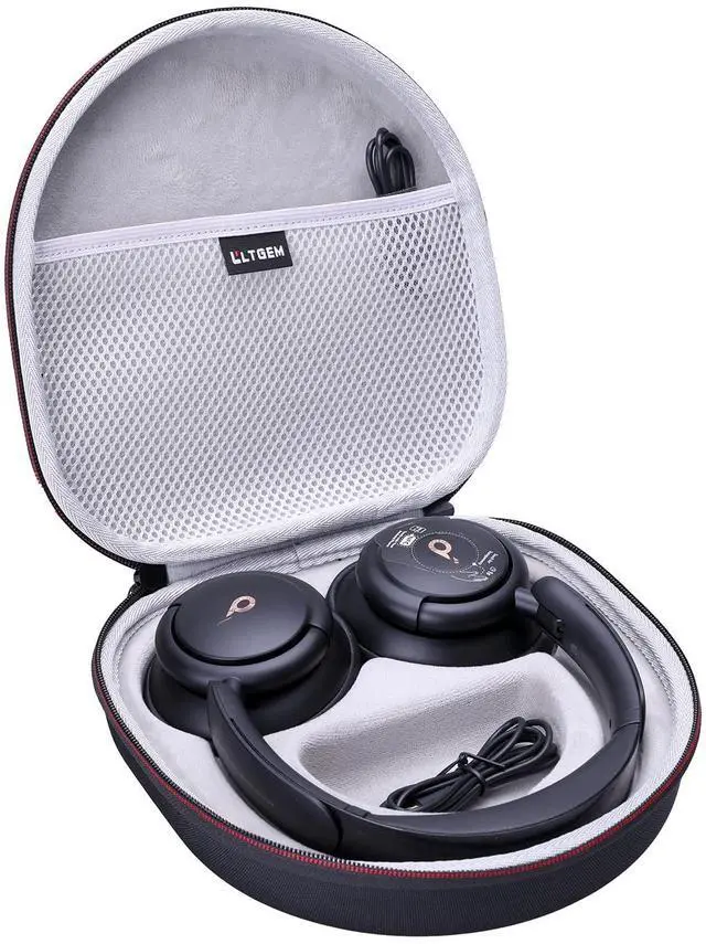 Main image of LTGEM Case Compatible with Anker Soundcore Life Q20i/Q20/Q30, Black+Gray | Fits Soundcore Life Q45 Hybrid Active Noise Cancelling Headphones