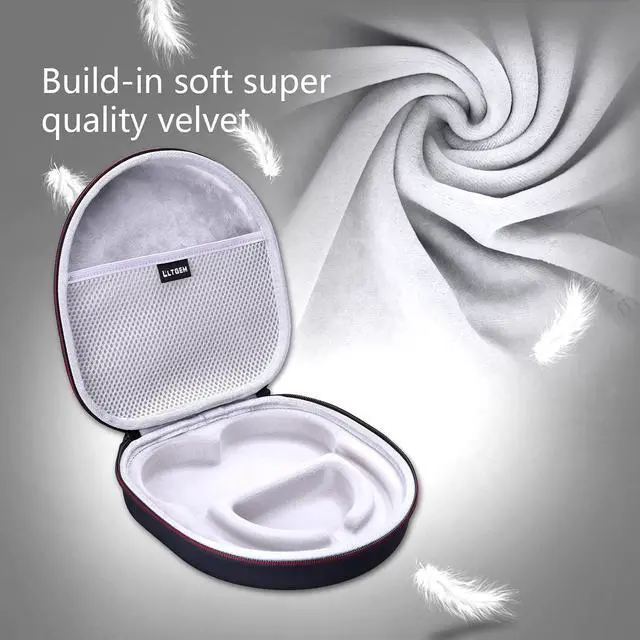 Alt view image 6 of 7 - LTGEM Case Compatible with Anker Soundcore Life Q20i/Q20/Q30, Black+Gray | Fits Soundcore Life Q45 Hybrid Active Noise Cancelling Headphones