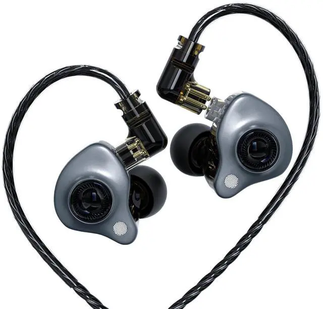 Main image of in Ear Monitor Headphones Without Mic, 3.5mm,Gray,10mm Driver | 10mm Dynamic Driver,Detachable 4N OFC Cable,HiFi IEM Earphones for Gaming and Gift Giving
