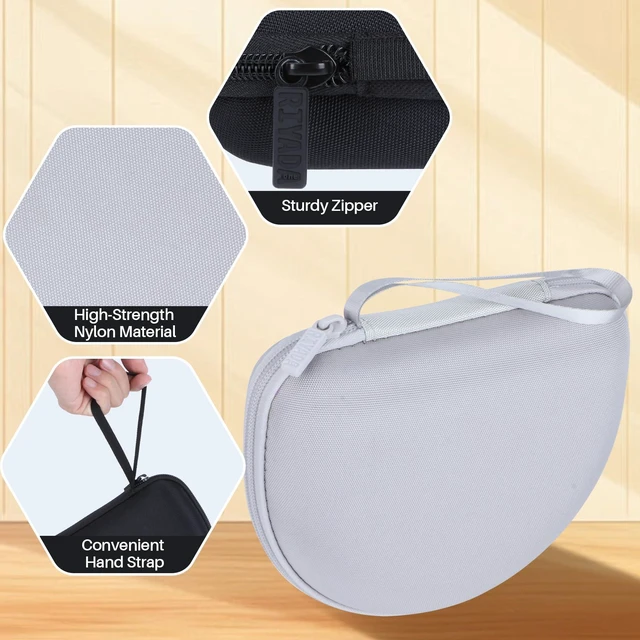 Alt view image 5 of 7 - Case for Sony MDR-ZX110/MDRZX110AP/MDRZX110NC On-Ear Headphones Hard Shell Shockproof, Portable Headphone Storage, Mesh Bag Organizer, Lightweight Travel