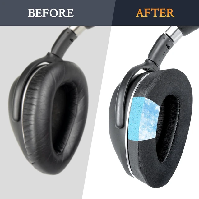 Alt view image 4 of 7 - Cooling Earpads for Sennheiser PXC550, MB660 - Black for PXC480, PXC550(I/II), MB660(UC/MC), Adapt 660 Headphones