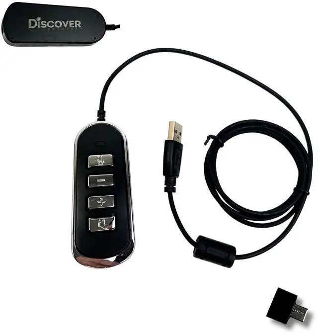 Main image of D315 USB Headset Adapter for Plantronics, Jabra, Sennheiser | UNIVERSAL ADAPTER: Connects your Poly, Jabra or Sennheiser DECT desk phone headset to a computer USB-A & USB-C, plug & play