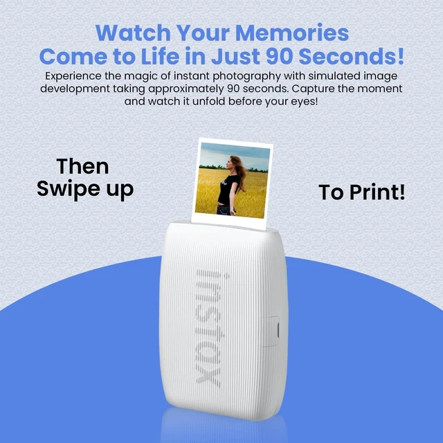 Alt view image 6 of 7 - INSTAX Mini Link 3 Smartphone Printer + INSTAX Mini Instant Film (20 Sheets) + USB Wall Charger + BluebirdSales Travel Bag, Photo Album, Microfiber Cleaning Cloth (Sage Green)