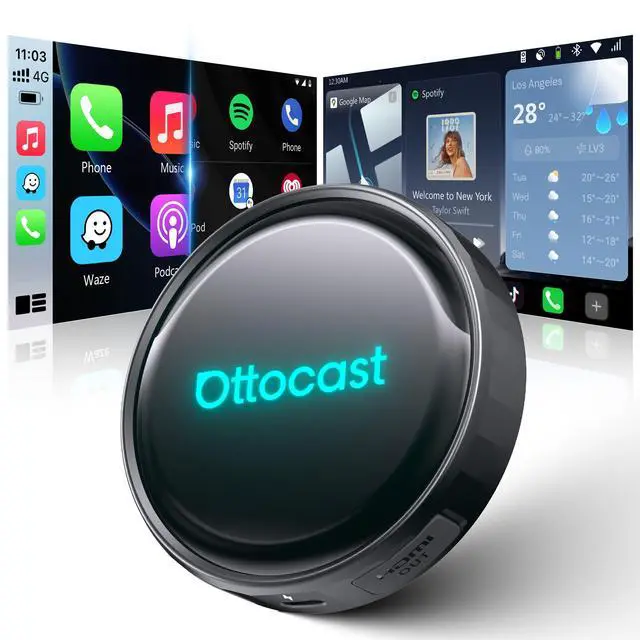 Main image of Wireless CarPlay Adapter for Factory Wired CarPlay Cars, Converts Wired to Wireless, Plug and Play, Auto Reconnect, Voice Control