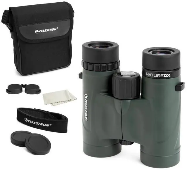 Main image of Nature DX 10x32 Waterproof Birding Binoculars | 32mm Objective Lenses, 10x Magnification, Wide 7.4° Field of View, Phase-Coated BaK-4 Prisms, Fogproof Construction