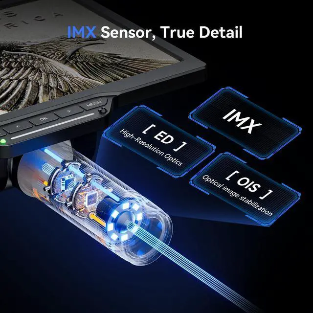 Alt view image 4 of 7 - DM202 3K Digital Microscope: 10.1" HDMI LCD Microscope, 38MP Coin Microscopes Magnifier Camera with Screen for Entire Coins, Micro Soldering Microscopes, TV/PC Compatible, DIY Grid Line, 16GB