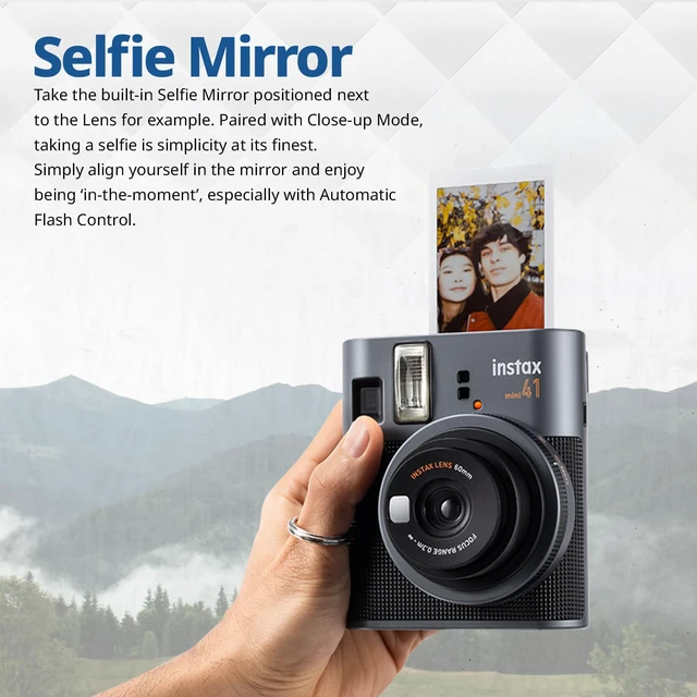 Alt view image 3 of 4 - Mini 41 Instant Film Camera Bundle Instant Photo Camera with Mini Film (20 Sheets), Photo Album, Batteries, Cleaning Cloth & Accessories Great Gift for Kids, Teens & Beginners