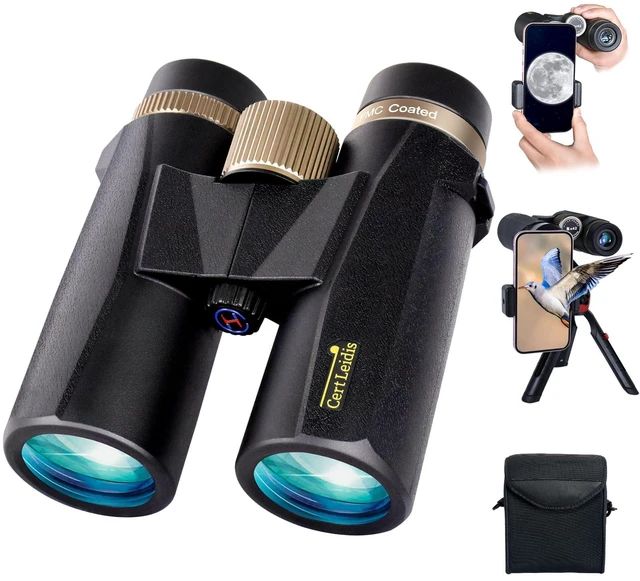 Main image of HD 8x42 Binoculars for Adults High Powered Phone Adapter Tripod BAK4 Prism, FMC Lense, Waterproof, Low Light Vision, Compact Binoculars for Bird Watching Hunting Stargazing Hiking Cruise