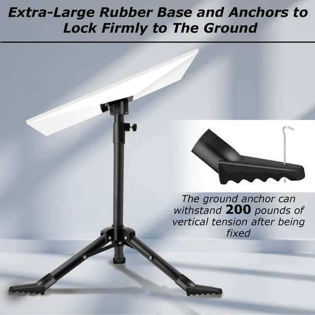 Alt view image 3 of 5 - Starlink Standard 4/4X Tripod Mount, Starlink Gen 3/4 Tripod Stand, 360° Adjustable Height, with Ground Anchor, Starlink Standard 4 Stand Kickstand Dish Accessories, Easy Installation