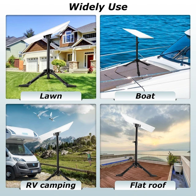 Alt view image 5 of 5 - Starlink Standard 4/4X Tripod Mount, Starlink Gen 3/4 Tripod Stand, 360° Adjustable Height, with Ground Anchor, Starlink Standard 4 Stand Kickstand Dish Accessories, Easy Installation