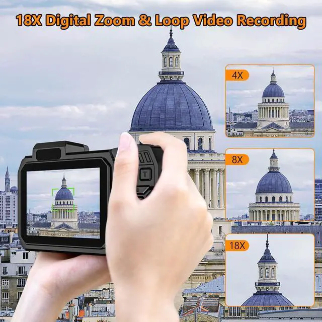 Alt view image 4 of 7 - 70MP 33FT WiFi Waterproof Digital Camera with 32GB Card, UHD 8K Underwater Camera, 18X Floatable Digital, Auto Focus Waterproof Dual-Screen Selfie 2500mAh Battery