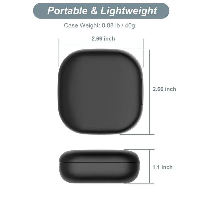 Alt view image 5 of 7 - Charging Case Compatible with SHOKZ OpenFit 2/2+ (Not for OpenFit) - Portable Charger Case Cover for SHOKZ T920 T921 Open Ear Headphones