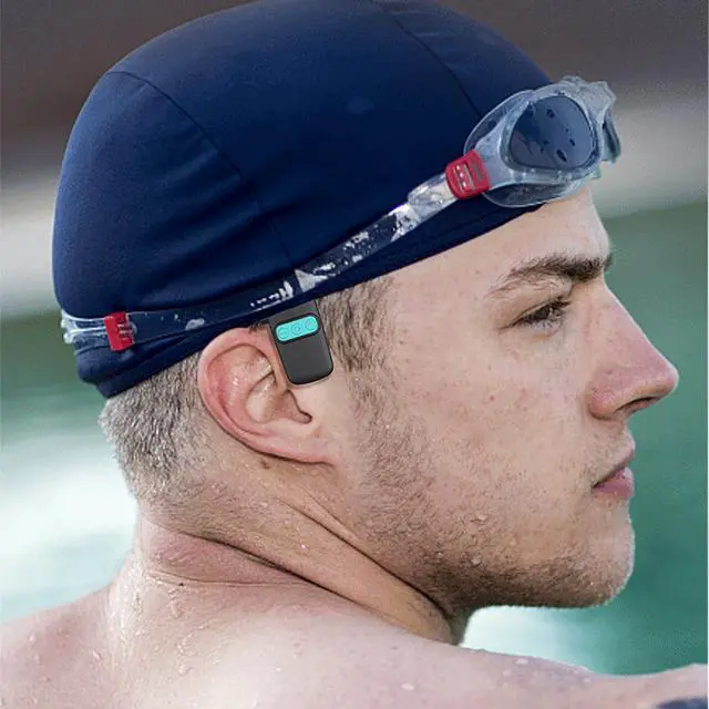 Alt view image 3 of 7 - Bone Conduction Swimming Headphones,Waterproof mp3 Player for Swimming, IPX68 Waterproof Built-in 8GB Drag and Drop MP3, WAV, FLAC Using PC or Mac |Suitable for Swimming, Diving, Skiing and Cycling