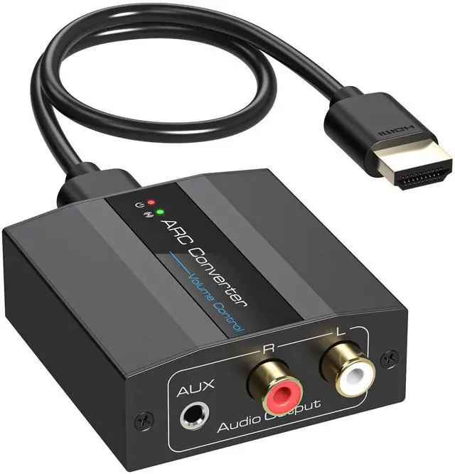 Main image of HDMI ARC Adapter 4K60Hz HDMI ARC Audio Extractor with 3.5mm and L R Stereo Audio for HDTV Soundbar Speaker Amplifier