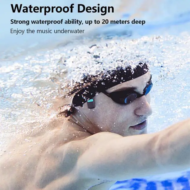 Alt view image 4 of 7 - Bone Conduction Swimming Headphones,Waterproof mp3 Player for Swimming, IPX68 Waterproof Built-in 8GB Drag and Drop MP3, WAV, FLAC Using PC or Mac |Suitable for Swimming, Diving, Skiing and Cycling