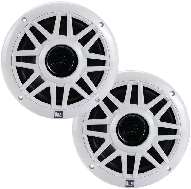 Main image of DMP623 6.5" Marine Speakers Pair 100W Peak Weatherproof | Weather & UV resistant, 100W peak 20W RMS per speaker, high performance marine sound, white finish, for boat audio