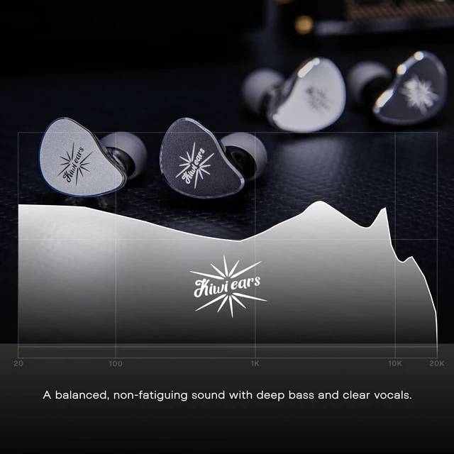 Alt view image 3 of 7 - Kiwi Ears Belle 10mm DLC Driver In Ear Monitor Wired HiFi IEM Earphones | Balanced Tuning, with CNC Metal Shell, Detachable Cable, Ergonomic Earbuds for Audiophiles & Gamers (Without Mic, Silver)