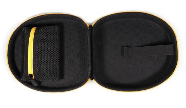 Alt view image 4 of 5 - Case Compatible with DEWALT Neckband Headphones and 2-in-1 Neckband Headphones w/Built-in Speakers (Black with Yellow Zip)