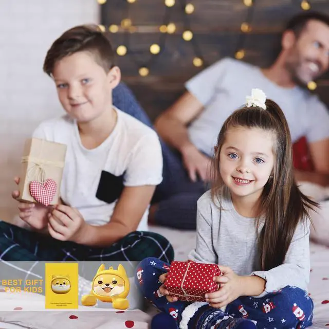 Alt view image 7 of 7 - Kids Wireless Earbuds with Rotating Chaging Case Dog Wireless Bluetooth Earbuds for Kids, Kid Ear Buds with Mic, 88dB Safe Volume, Earphones Earpods in-Ear for Android iOS Cell Phone Laptop