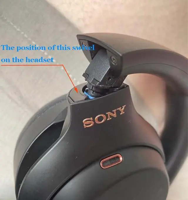 Alt view image 6 of 6 - WH-1000XM4 Hinge Swivels as Same as the OEM XM4 Hinge Spins Replacement Parts Accessories Compatible with Sony WH-1000XM4 Noise Cancelling Headphones (Black)