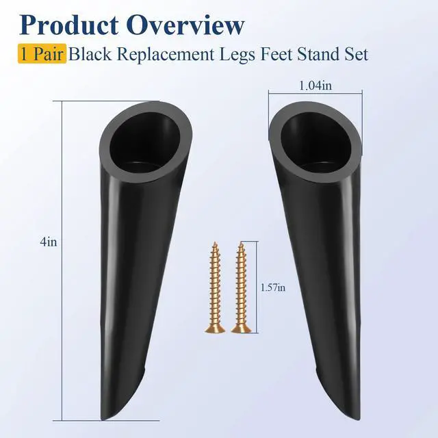 Alt view image 2 of 6 - 1 Pair Legs for Harman Kardon Onyx Studio 1 and 2 Speakers | Black Stand Set with Screws, Non-slip, Provide a Stable & Secure Base, Make the Speakers Look Neat Outside, Easy DIY Install