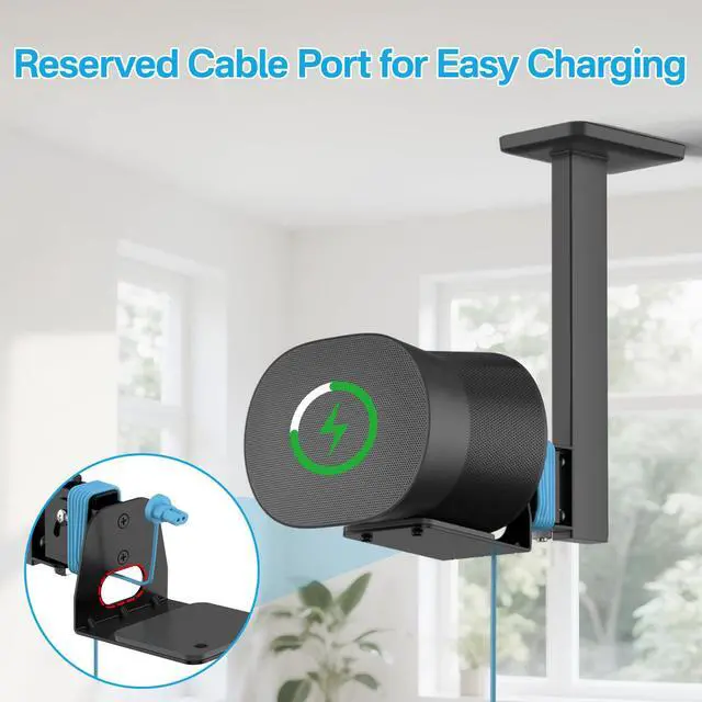 Alt view image 4 of 6 - Swivel and Tilt Ceiling Speaker Mount for Sonos Era 300 Ceiling Mount Black - Heavy Duty Speaker Ceiling Mount for Sonos Era 300 Mount Bracket to Enhance Audio Experience, Black