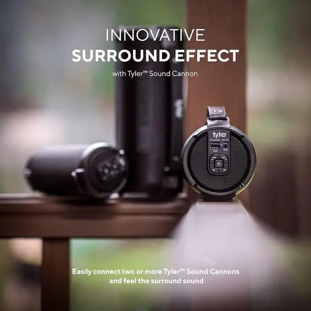 Alt view image 4 of 7 - Wireless Bluetooth Speaker Water Resistant Long Range Rechargeable Boombox USB MP3 Micro SD AUX Inputs Fm Radio Sound & Bass Carry Strap Lightweight for Home Outdoor Stereo