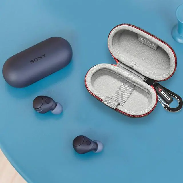 Alt view image 7 of 7 - Carrying Case for Sony WF-C510 / WF-C710N / WF-C700N / WF-C500 Truly Wireless in-Ear Bluetooth Earbud Headphones (Case Only)