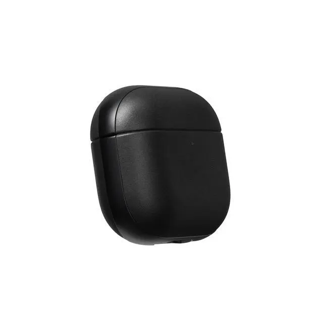 Alt view image 4 of 7 - Airpods 4 Case in Black Leather, AirPods 4 Cover, Compatible with Air Pods 4, Qi and MagSafe Charging Compatible